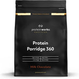 Protein Works - Protein Porridge 360​| Myt Ytterligare vitaminer och mineraler | Proteinreiches Frühstück | Kalorienarme Haferflocken | 6 portioner | Mjölkchoklad 500G Cereal Naty Shop Standardtitel