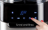 DOMO DO721K "Grind and Brew" espressomaskin - Bean-to-Cup-funktion - LCD-display - För malet kaffe eller hela bönor - 1,5 L