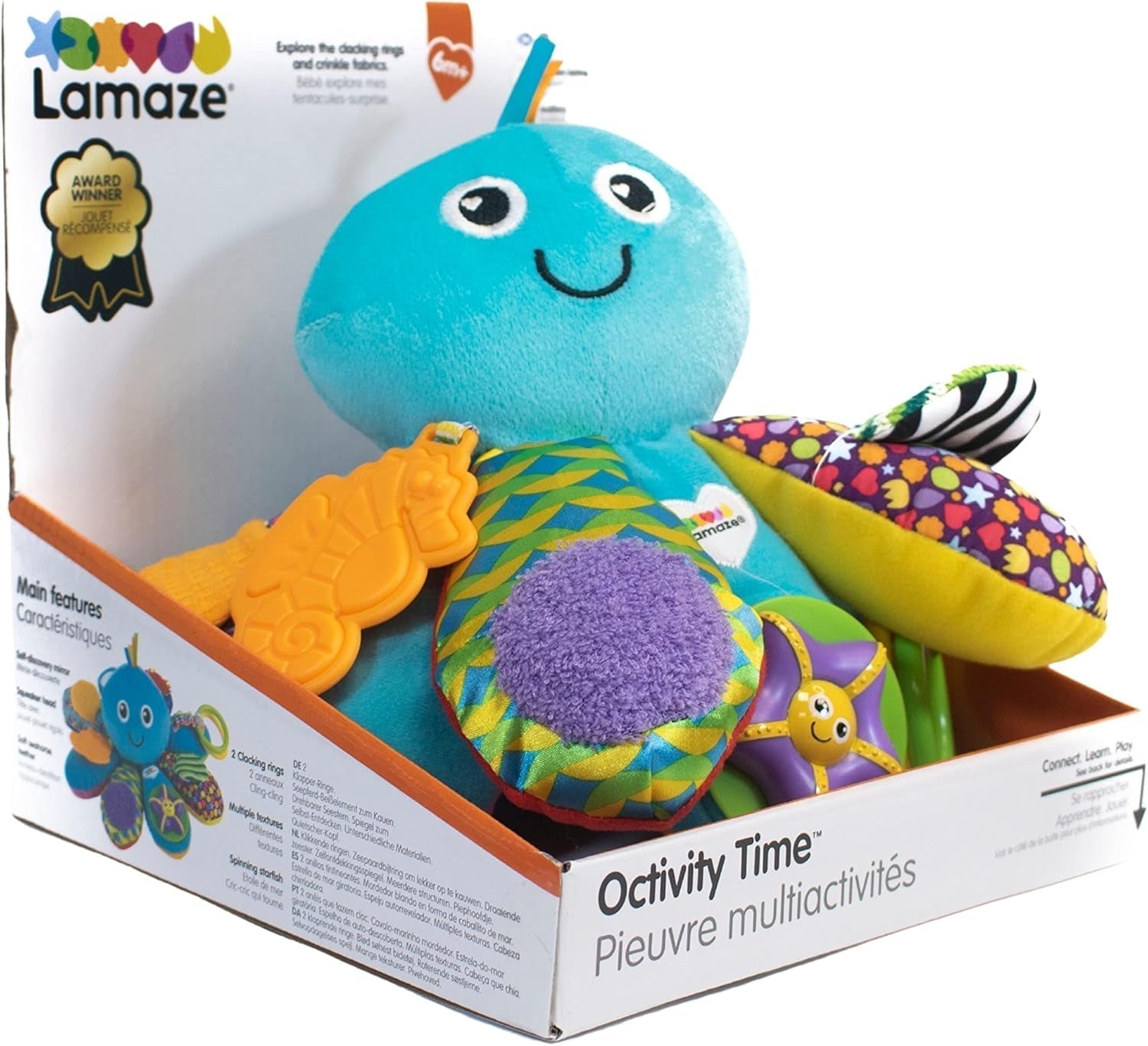 LAMAZE Octivity Time Babysensorisk leksak, mjuk babylek och upptäckt, Octopus Toddler Lämplig från 6 månader, pojkar och flickor över 1 år Babyleksaker Naty Shop