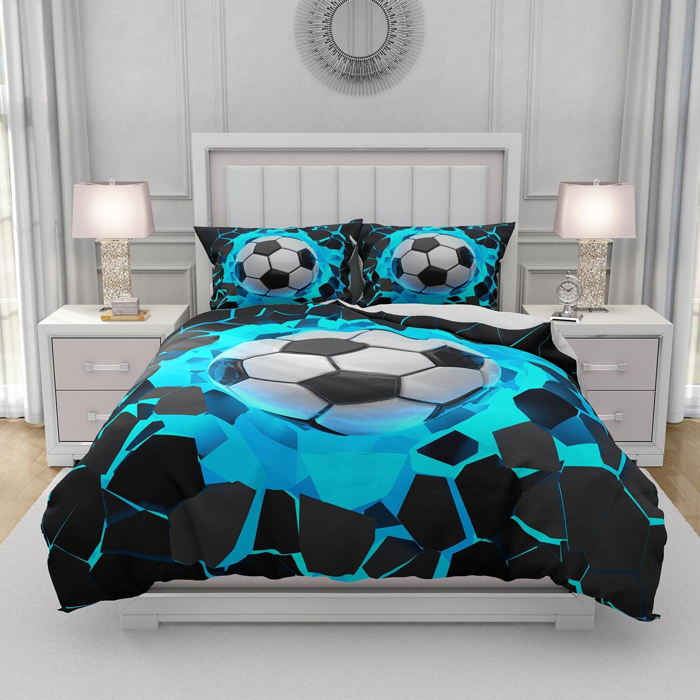 Barnsängkläder, fotboll, polyester mikrofiber Sängkläder - barn Naty Shop