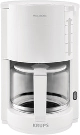 Krups F30908 ProAroma Espressomaskin med filter och glaskaraff, kapacitet 1,25 l, 10-15 koppar, 1050 W, svart