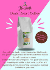 Espressokaffebönorblandning 1 kg medelrostad Fairtrade ekologisk nyansodlad fågelvänlig hel böna 1 kg nettovikt