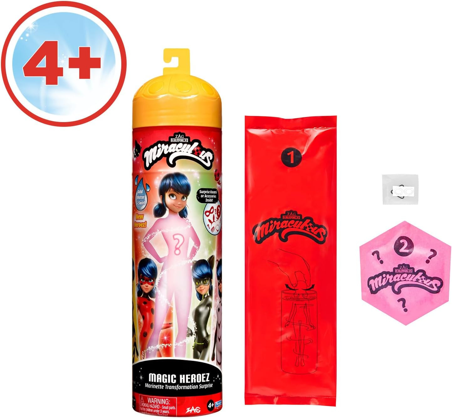 Bandai - Miraculous Ladybug - Doll Marinette Color Change Surprise - Miraculous Jointed Doll, 26 Cm + 3 Surprises - Random Model - P50390 Dolls Naty Shop