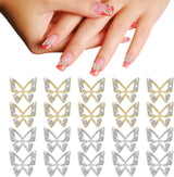 20st Glitter Butterfly Nail Charms, Nail Art Strass, Nagelstenar, Butterfly Nail Art, Strass, Alla hjärtans dag Nagelberlocker, Gör-det-själv-mobilfodraldekoration