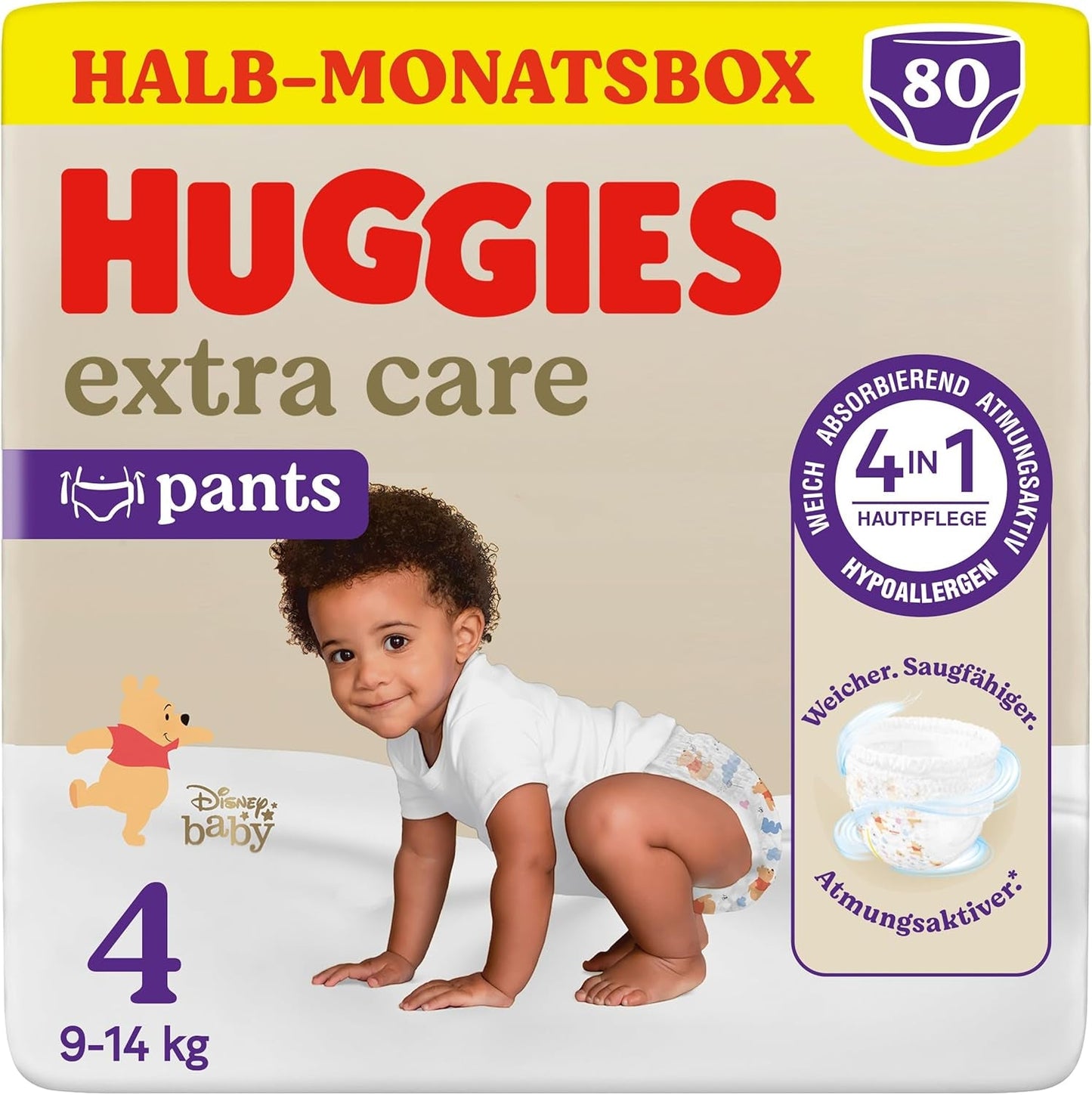 Huggies Extra Care Pants Disney Design Storlek 5 68 Blöjor (2x34) Halvmånadslåda