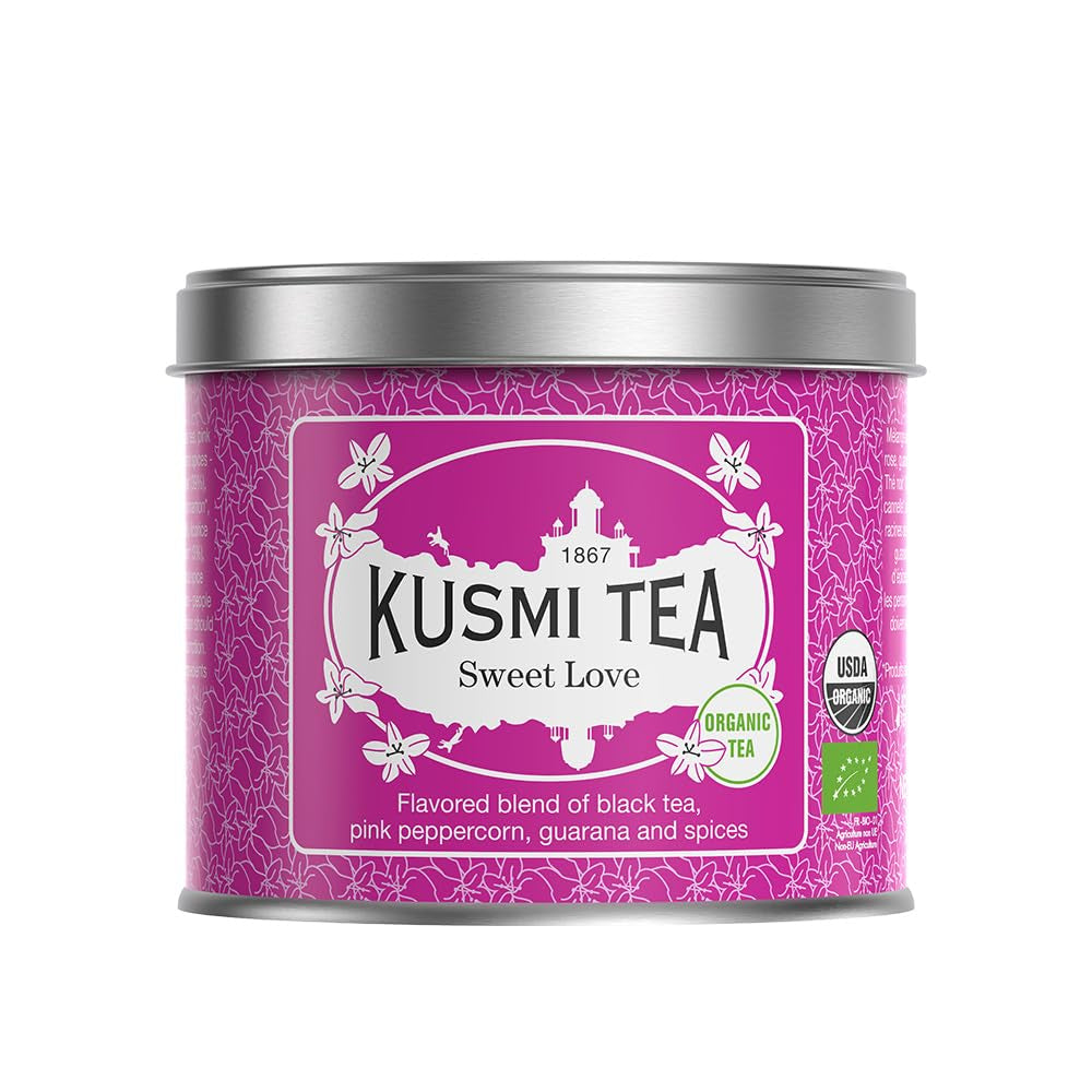 Kusmi Tea - Earl Grey Intense - Ekologiskt Earl Grey svart te med stark bergamott och kryddig citron - löst te - 100g metalllåda - Antal för ca 50 koppar
