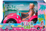 Simba Steffi Love Beach Car Doll i cool sommaroutfit med strandvagn 29cm Ålder 3+