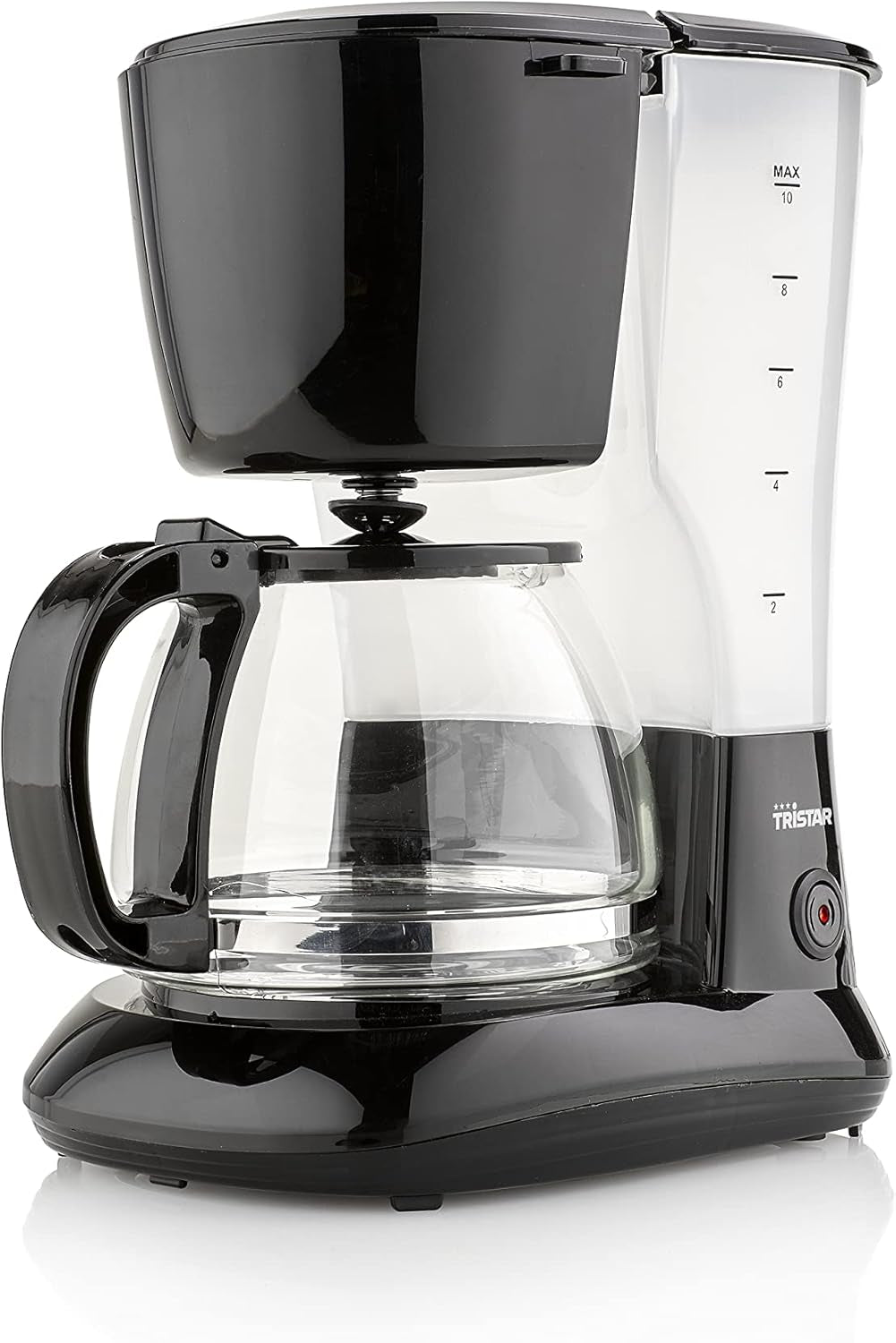 Tristar 1,25L kaffebryggare - för 10-12 koppar, även lämplig för camping, CM-1245, svart