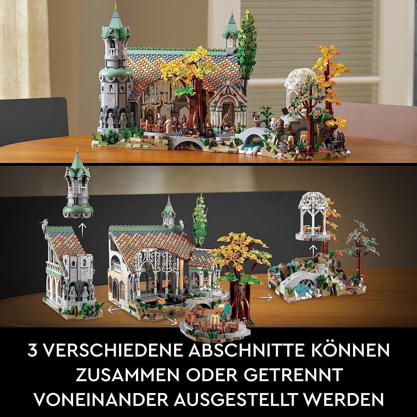 LEGO Icons The Lord Of The Rings: Rivendell - Vuxensamling och visningsset med 15 unika minifigurer inklusive Gandalf, Legolas, Aragorn och Frodo, exklusivt på Amazon - 10316 Byggset Besuche den LEGO-Store
