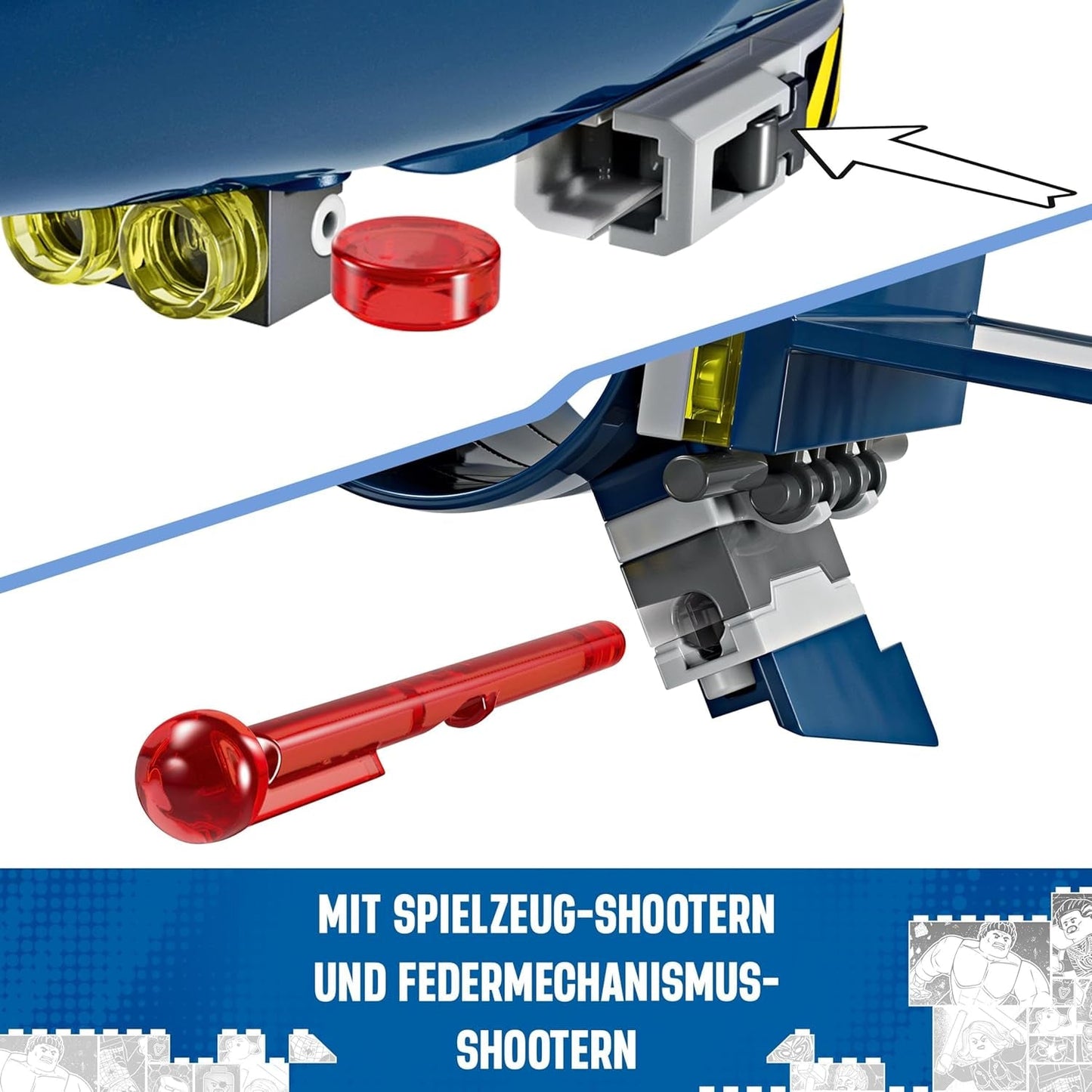 LEGO Marvel X-Jet X-Men Building Model Plane med figurer inklusive Wolverine och Rogue Superhero Toy för barn Present för pojkar och flickor 8 år gamla 76281 Byggset Beuche den LEGO-Store