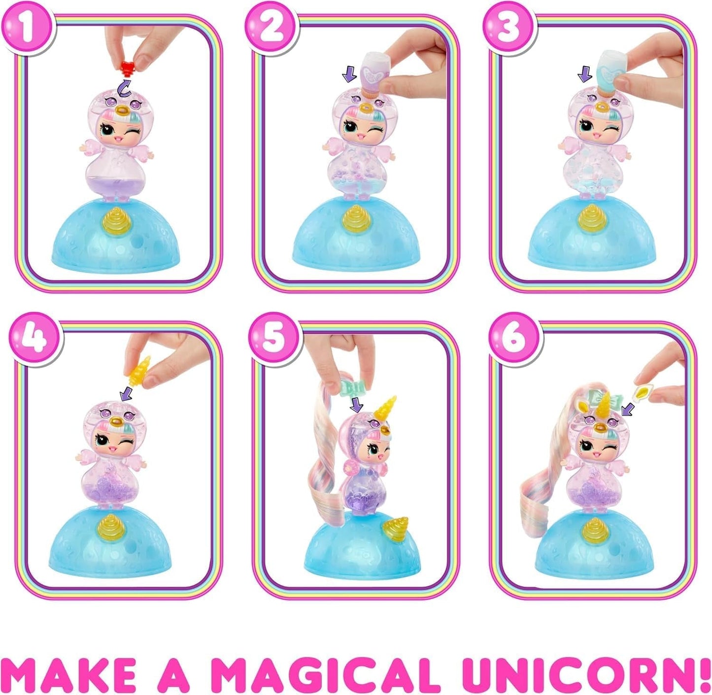 LOL Överraskning! Unicorns Tots - Innehåller 1 docka med klar kropp och lavalampeffekt, bepansrad förpackning, 8 samlardockor med 2 färgglada blandningar, för åldrarna 4 och uppåt