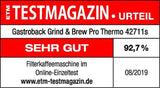 GASTROBACK Grind & Brew Pro termisk espressomaskin, silver, svart