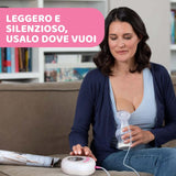 Chicco elektrisk bröstpump med stimulerings- och extraktionsfaser, 10 intensitetsnivåer, bekväm och snabb, ergonomisk form, med lutande spene och tätt lock, vit, 150 ml Tillbehör Mat och amning Bebe Naty Shop