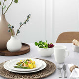 Villeroy & Boch - Artesano 6-delat servisset för 2, vitt, diskmaskinssäkert, mikrovågssäkert, bestickset, tallriksset, middagstallrikar, frukosttallrikar, middagstallrikar, premiumporslin