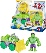 SPIDEY och HANS FANTASTISKA VÄNNER Marvel Spidey Motorcykelfigurleksak för pojkar och flickor från 3 år och uppåt Actionfigurer Naty Shop Hulk Truck