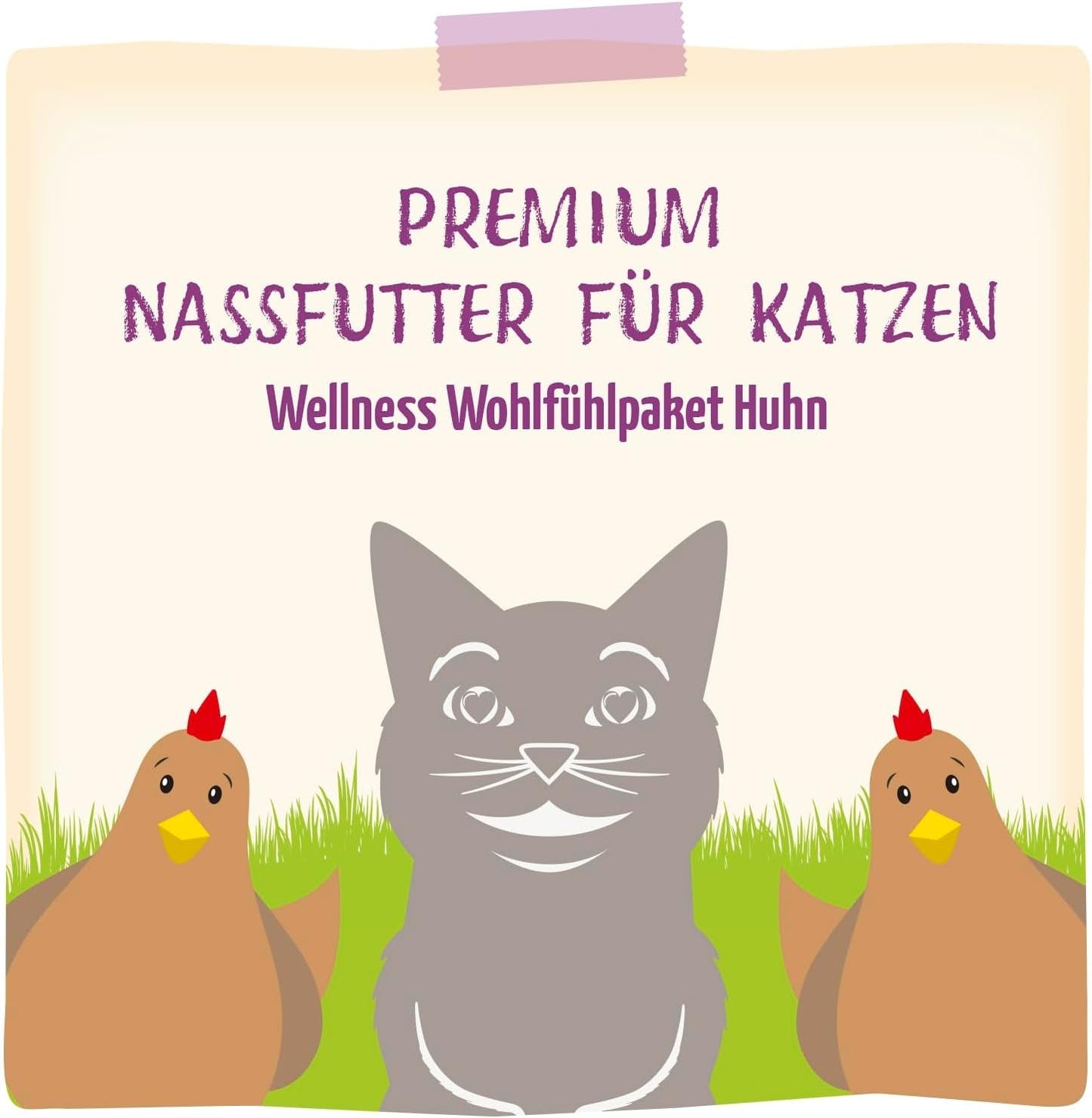 MjAMjAM - Premium Wet Cat Food - Kyckling Wellness Pack 12-pack (12 x 125 g) Spannmålsfri med extra kött
