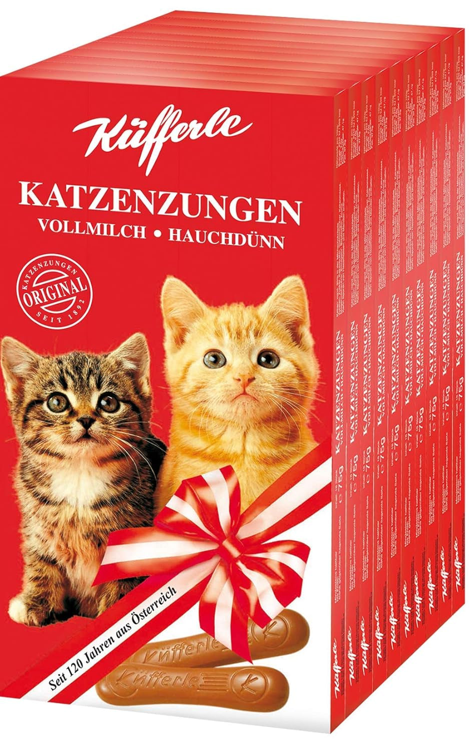 Küfferle katttungor 10x75g multipack, mjölkchoklad, 10 st.