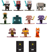 Jada Toys - Minecraft Blind Pack Nanofigs, Wave 2, Minecraft Legends Nano Metal Samlarfigur, Olika modeller, 4 Cm, Ålder 3+, Svarta Actionfigurer Naty Shop