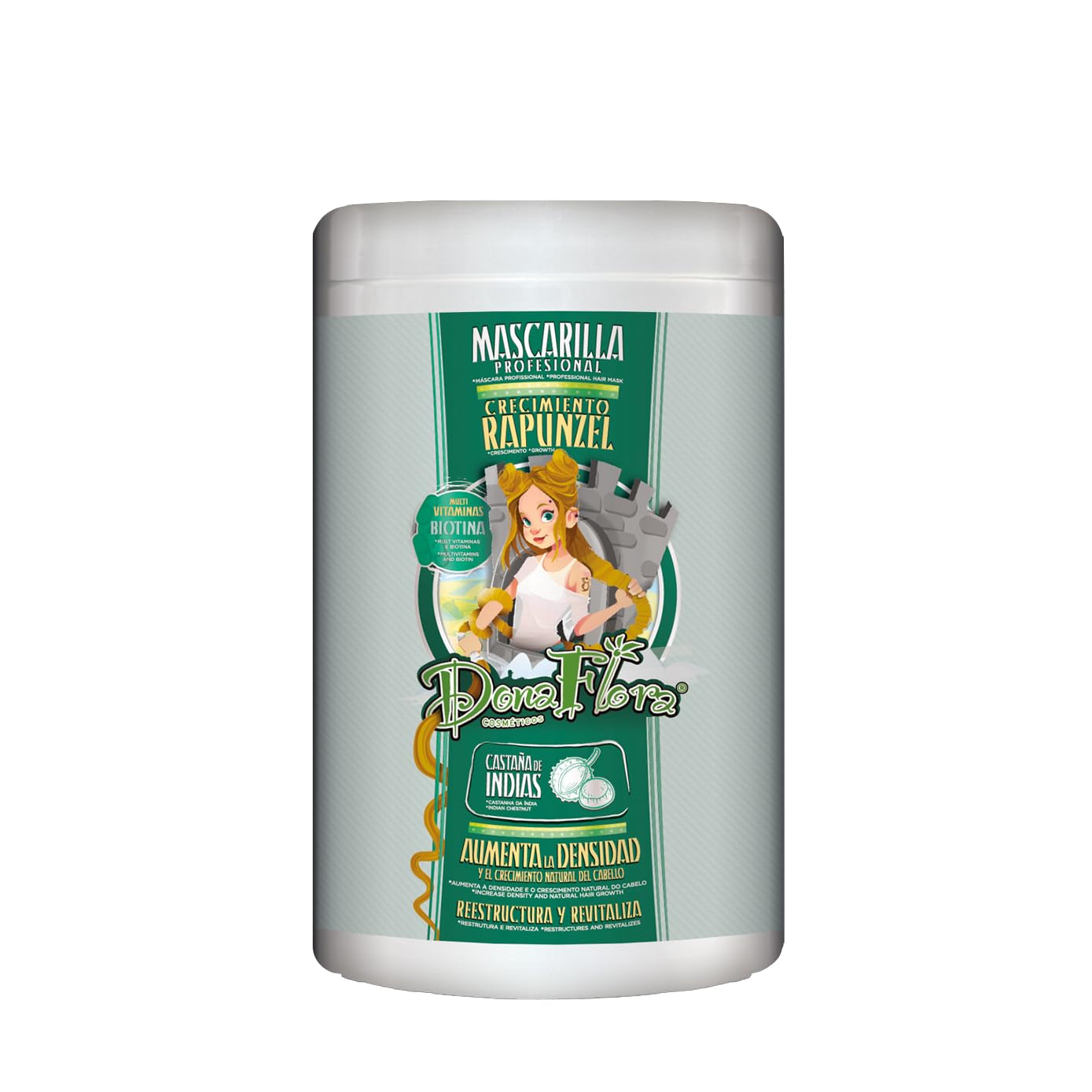 Rapunzel Growth Mask 1000ml - Stimulerar hårväxten från hårsäcken - Stärkande vård för längre och tjockare hår - Sulfat- och parabenfri Naty Shop Hair Mask Default Title