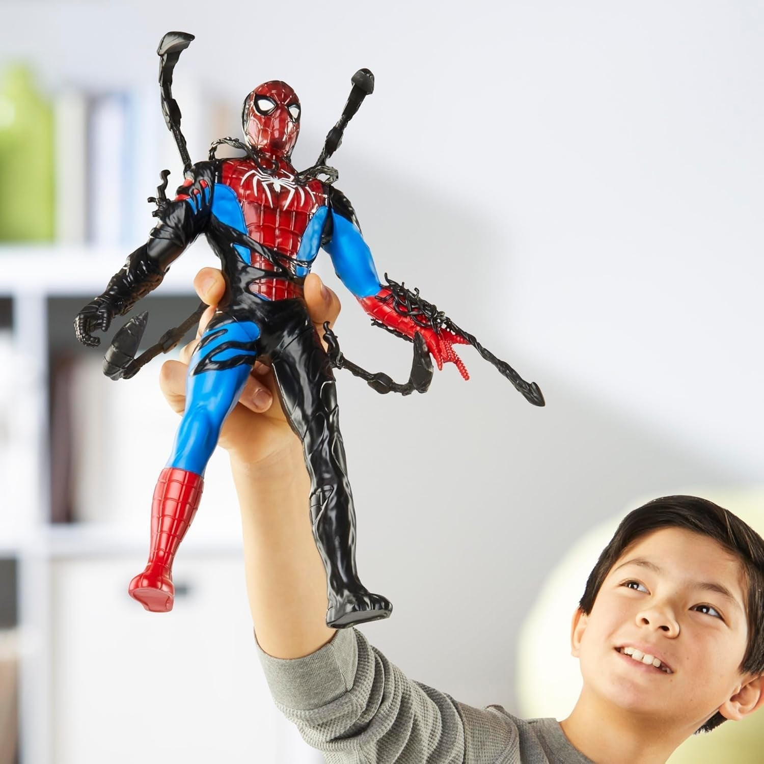 Marvel Spider-Man Venomversus Spider-Man Color Changer Actionfigur med tillbehör Actionfigurer Naty Shop