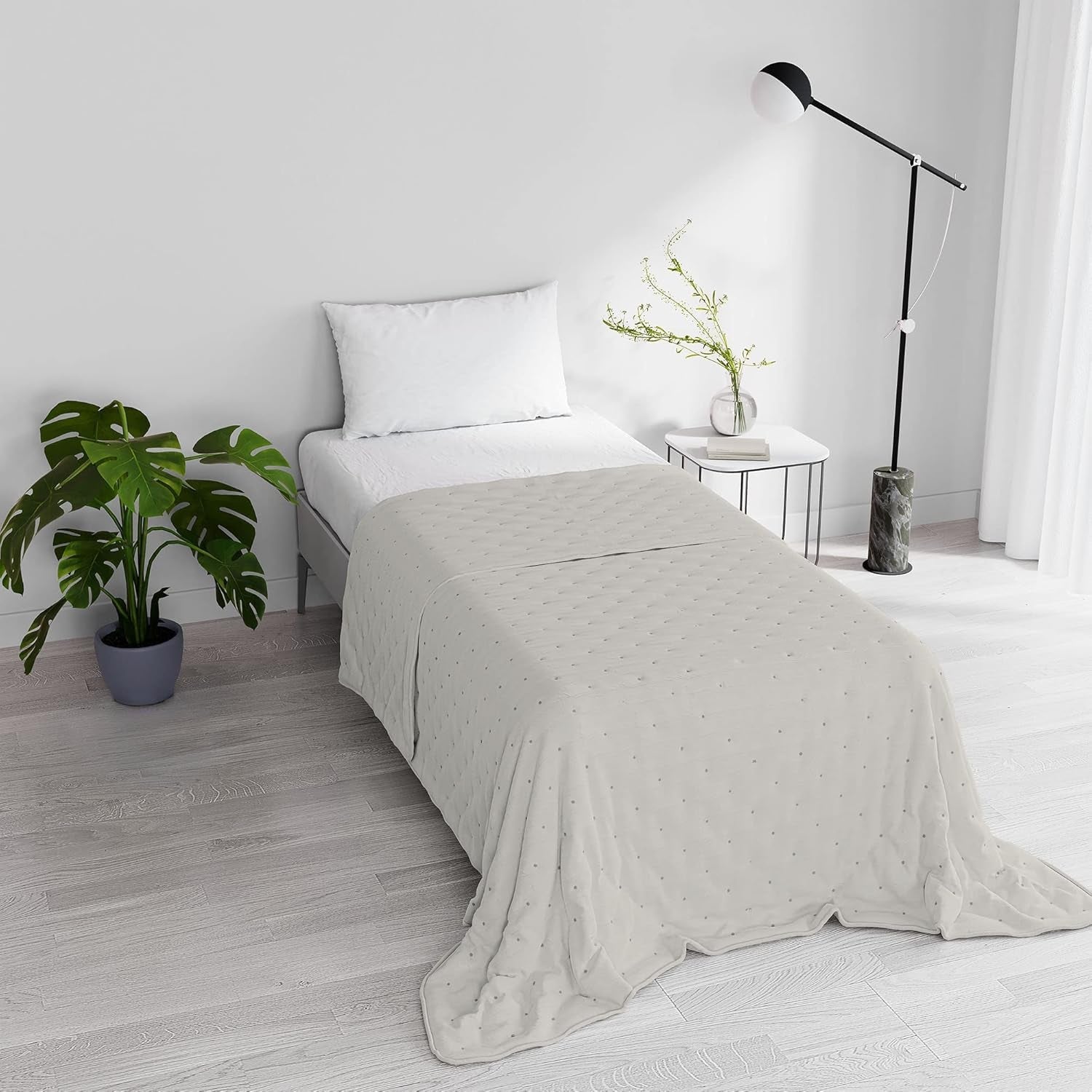 Elegant sommartäcke, quiltat, grönt, 170 X 250 cm Täcken och täcken Naty Shop Beige 170X250Cm