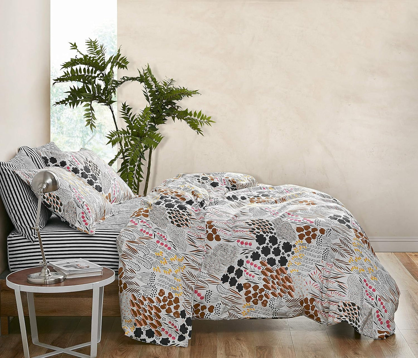 MARIMEKKO Queen Sängkläder Set, Bomull Percale Sängkläder med matchande örngott, Heminredning året runt (Pieni Letto, Flerfärgad, Queen size-säng) Naty Shop Täcken och täcken
