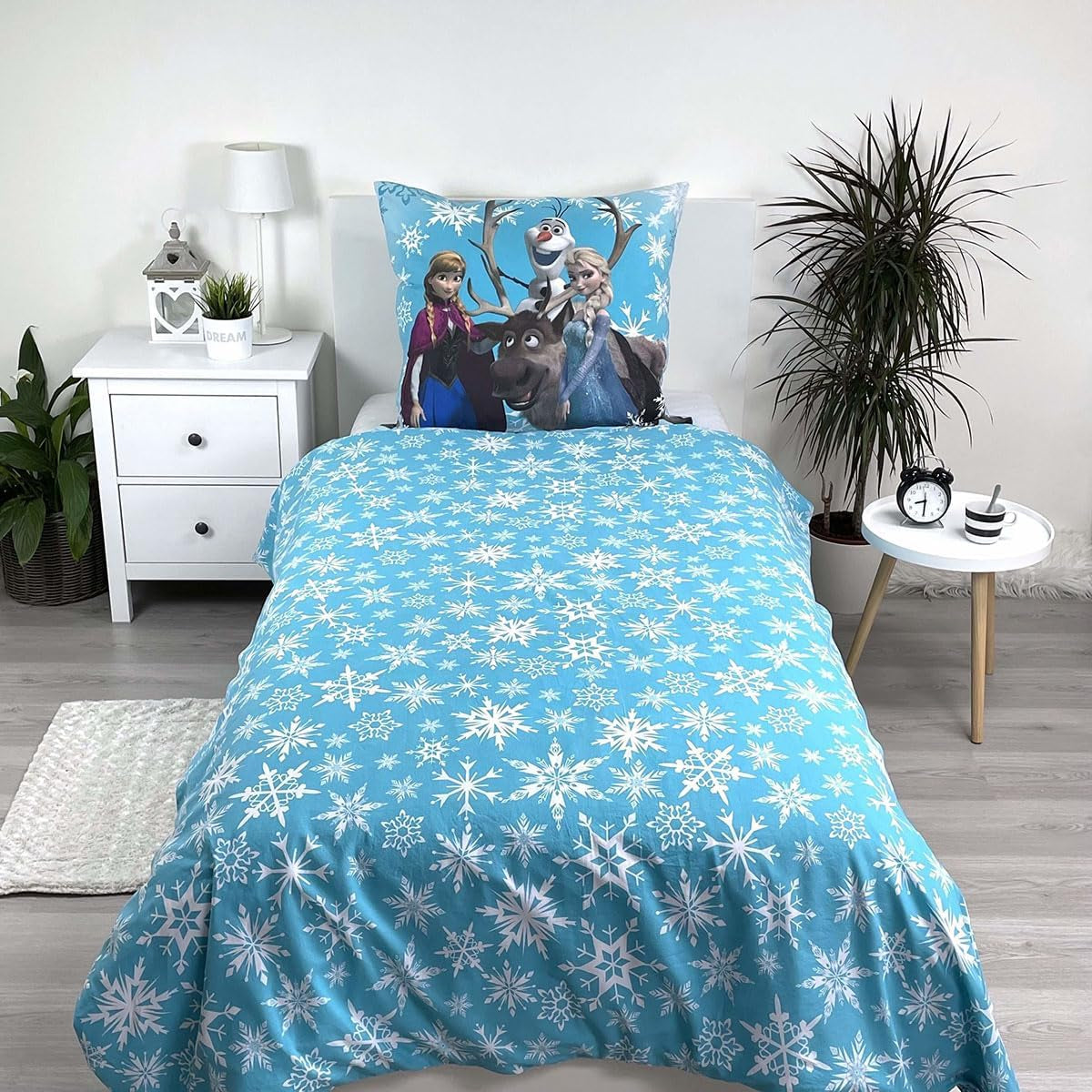 Disney Frozen Snowflakes, barnsängkläder, 100 % bomull Sängkläder - barn Naty Shop