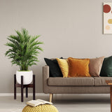 Relaxdays Bamboo blomsterställ, individuellt justerbart, för blomkrukor upp till 32 cm, växtställ, H: 35,5 cm, brunt, 1 st 10028823