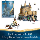 LEGO Harry Potter Hogwarts Castle: The Great Hall, samlarleksak med 11 minifigurer inklusive Hermione Granger, magisk present till pojkar och flickor 76435 Byggset Besuche den LEGO-Store
