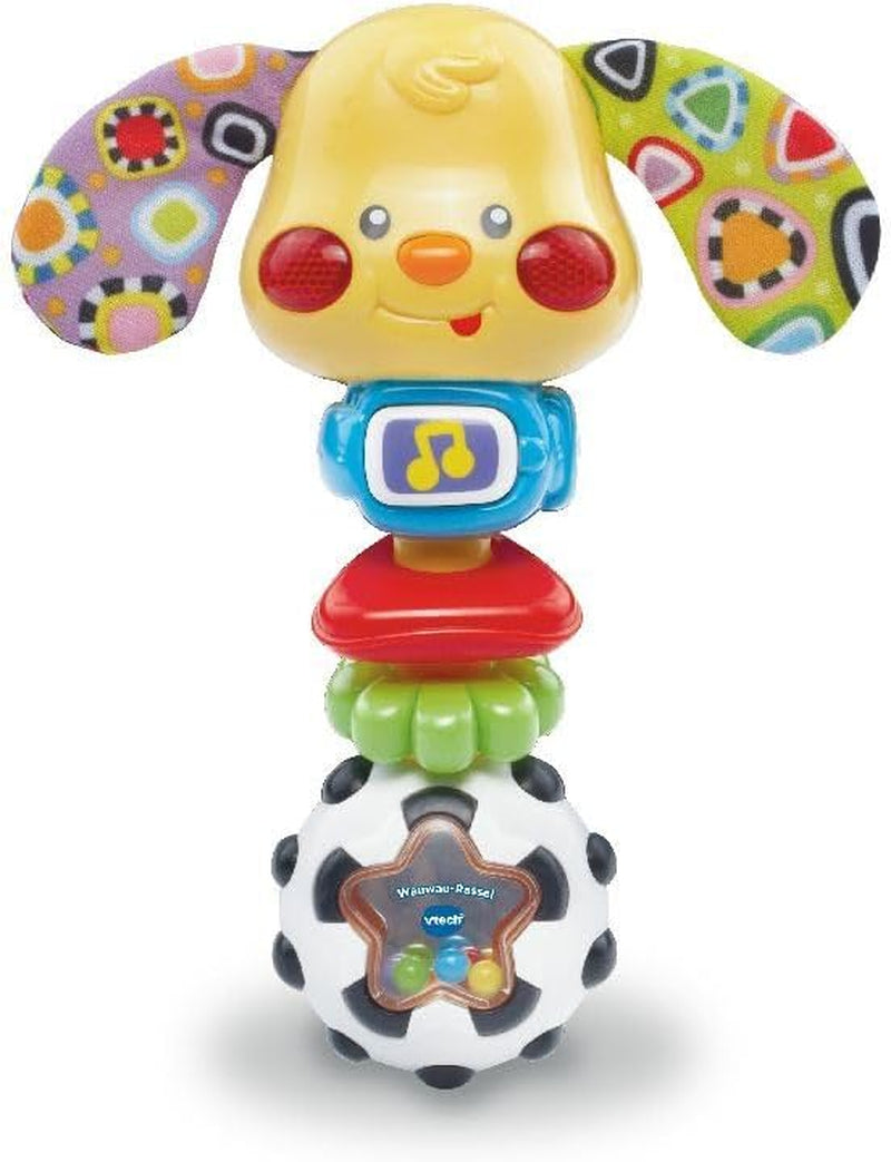 VTech Baby Rattle - Valp Design Baby Rattle med roliga talesätt, musik och ljuseffekter - För spädbarn 3-24 månader Baby Toys Naty Shop Standardtitel