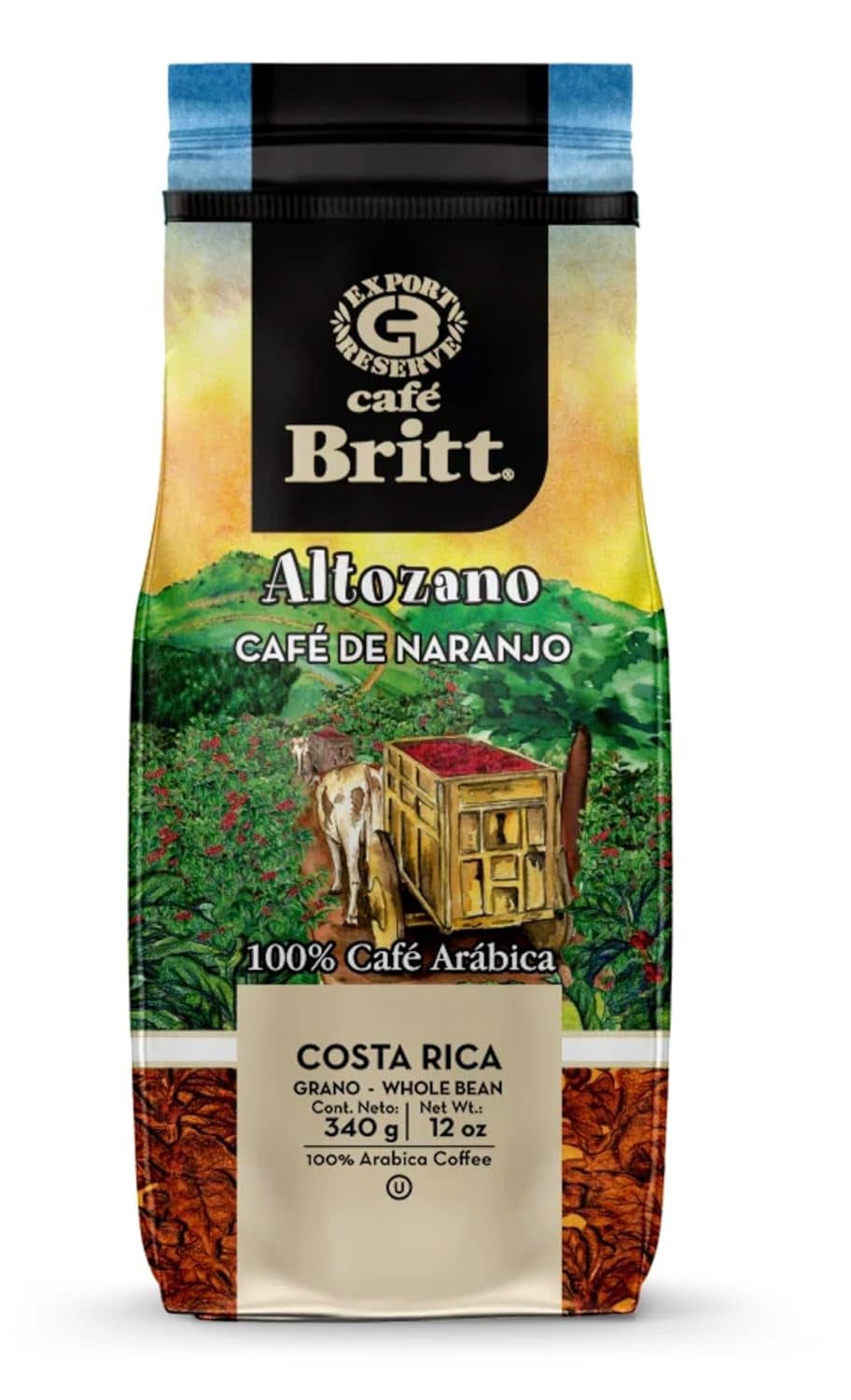 GOURMET ALTOZANO KAFFE från Costa Rica DE LA NARANJO Kaffe hela bönor 340 g