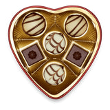 Lindt Choklad från hjärtat | 30 g | 6 praliner i Marc de Champagne, Coeur à l'Orange, Crispy Milk Chocolate, Apelsinmarsipan i en vacker hjärtformad ask | Gåva av choklad | Choklad present