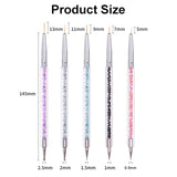5 Stück Nagel Pinsel Set, Nageldesign Pinsel, Nail Art Dotting Tools, Dual-Ended Professional Acryl Nail Art Pen för DIY Nail Art Design