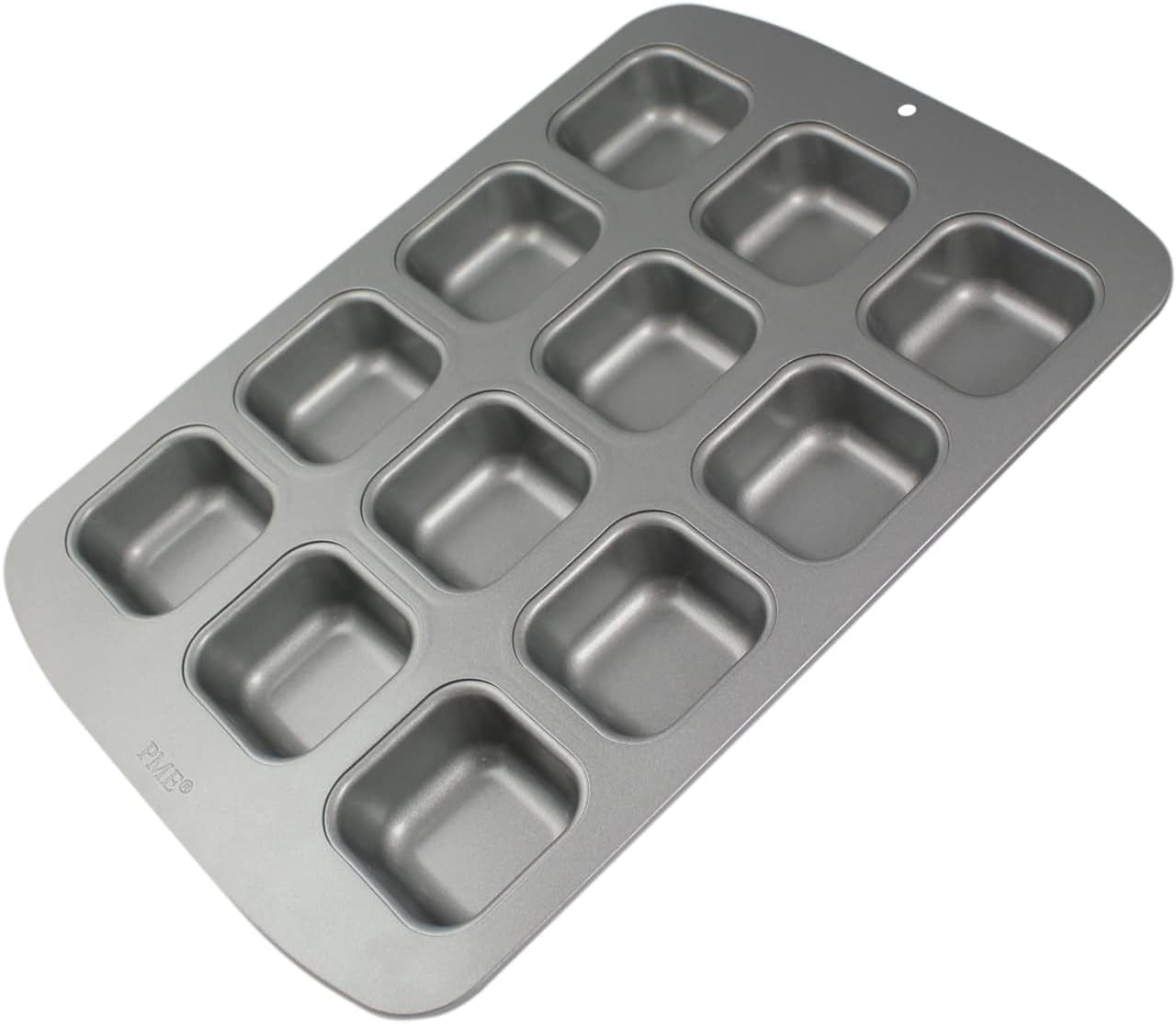CSB106 Quadratische Antihaftbeschichtete Backform Mit 12 Minilöchern Aus Karbonstahl, Edelstahl, Silver, 37,3 X 26,1 X 3,1 Cm Formar och brickor för bakning Naty Shop