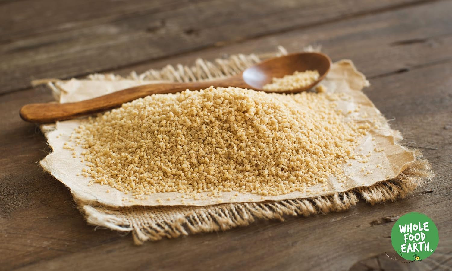 Wholefood Earth ekologisk couscous – 1 kg | Rå | Icke-GMO | Vegan | Rik på fibrer | Certifierad ekologisk
