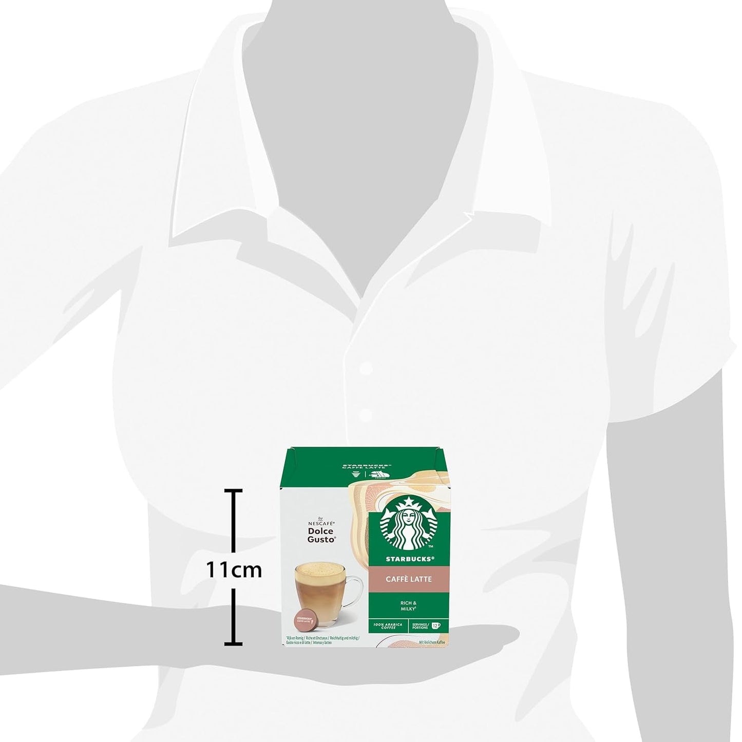 STARBUCKS Caffè Latte av Nescafé Dolce Gusto Kaffeekapseln 6 x 12 (72 Kapseln)