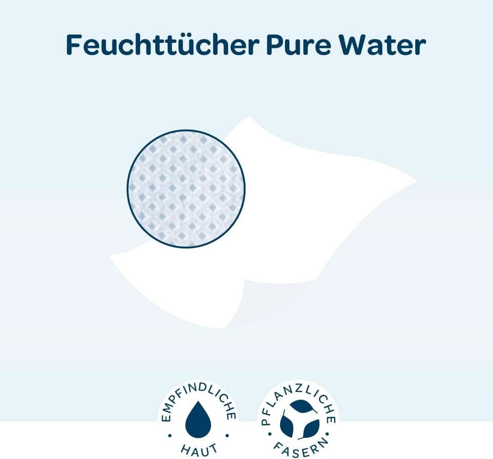 BIOLANE - Baby-Feuchttücher Mit 99,9% Wasser - Rent Water - Packung Mit 12 X 48 (576 Feuchttücher) - Für Empfindliche Haut - Ab Der Geburt - Duftfrei - Wechseln Und Reinigungspflege Naty Shop