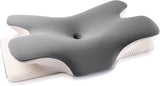 MULISOFT Memory Foam Kudde, Bekväm Huvudkudde, Nackstödskudde, Ergonomisk Side Sleeper Kudde (Grå) Cervikal Ortopediska Kuddar Naty Shop Grey