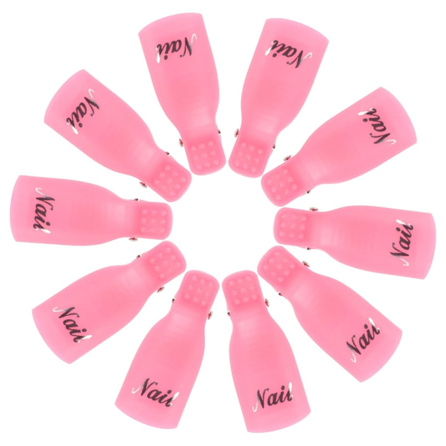 Hanyousheng Nagellackentferner Clips, Nagel Clips, 10 Stück Schwarz Nagelclips, Nagel Klammer, Nails Art Gel Cap, Soak off Clip Cap UV Gel Poliermittel Entferner Wrap Nail Tool