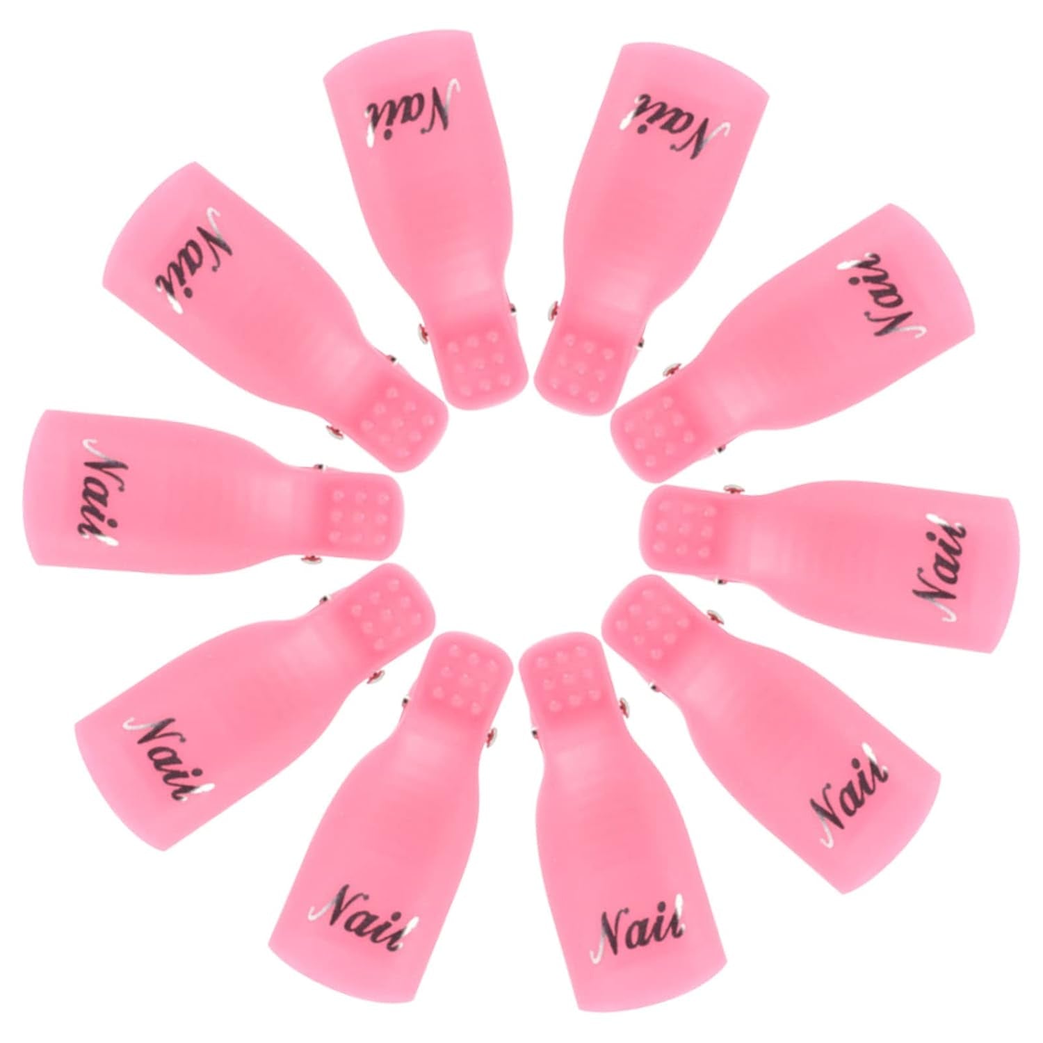 Hanyousheng Nagellackentferner Clips, Nagel Clips, 10 Stück Schwarz Nagelclips, Nagel Klammer, Nails Art Gel Cap, Soak off Clip Cap UV Gel Poliermittel Entferner Wrap Nail Tool