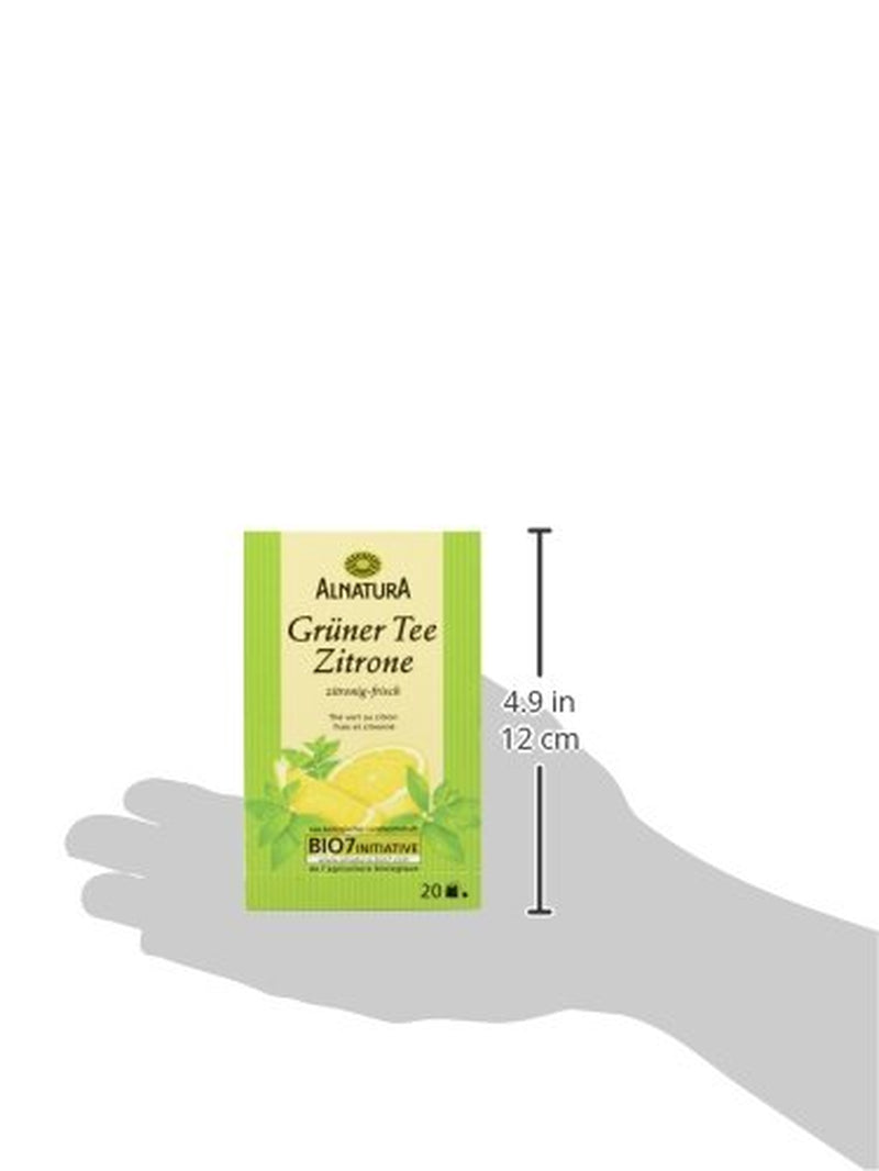 Ekologiskt grönt te med citron, 20 påsar, 40 g