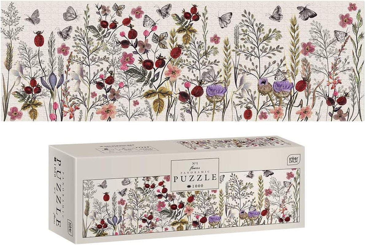 Blommor nr 1 - 1000 bitars panoramapussel för vuxna Puzzle Naty Shop