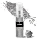 DecoRom, ätbart glitter, puder, 10 gram Glitter Naty Shop Silver
