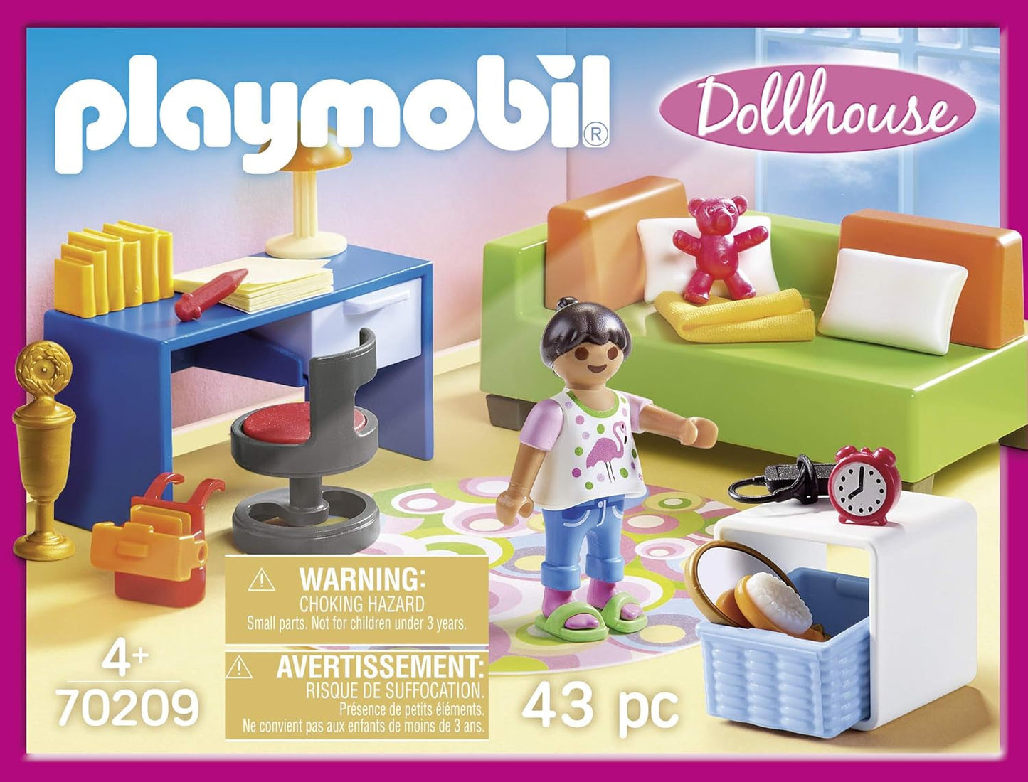 PLAYMOBIL dockskåp 70209 Ungdomsrum med tjejfigur och tillbehör, från 4 år Dollhouses Naty Shop