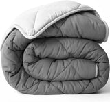 All Seasons Twin/Twin XL Down Vändbart alternativt täcke - Andas, Extra Långt, Hög kvalitet, Mjukt Mikrofiber - Grå Påslakan Inlägg Quilts & Quilts Naty Shop Ljusgrå/Mörkgrå Twin / Twin Xl