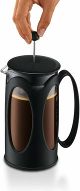 Bodum Kenya kaffebryggare - 1L / 8 koppar - Manuell fransk press Borosilikatglas och rostfritt stål - Tål diskmaskin - Tillverkad i Portugal