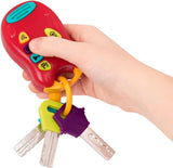 Battat leksaksnyckel babyleksak - Färgglad bilnyckelring med ljus och ljud för barn från 10 månader och uppåt Bebe Toys Naty Shop
