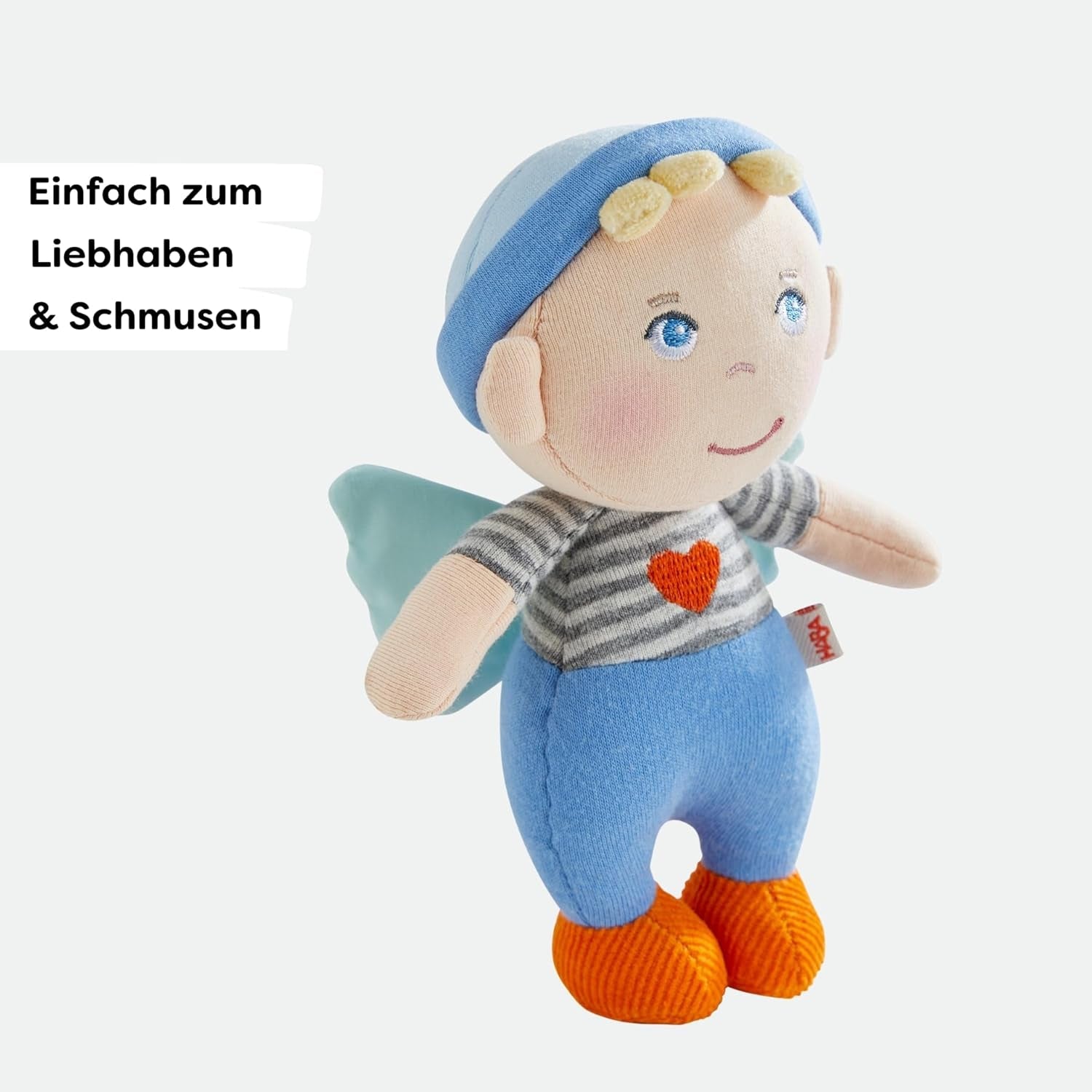 HABA Guardian Angel Mats - Söt textildocka (15 cm), perfekt välkomstpresent för spädbarn och småbarn - Tvättbar i 30 °C - 2011869001