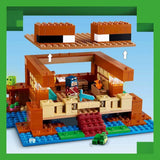 LEGO Minecraft The Frog House, leksakshus med figurer inklusive zombie, slem och drunknande man, plus tillbehör som leksaksbåt och arbetsbänk, present till pojkar och flickor från 8 år 21256 Byggset Besuche den LEGO-Store
