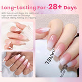 150 st Gradient False Nails Kit - 5 färger Ombre Design Självhäftande konstgjorda naglar - Heltäckande för kvinnor och tjejer - Glansiga lösnaglar för gör-det-själv-manikyr (fyrkantig)